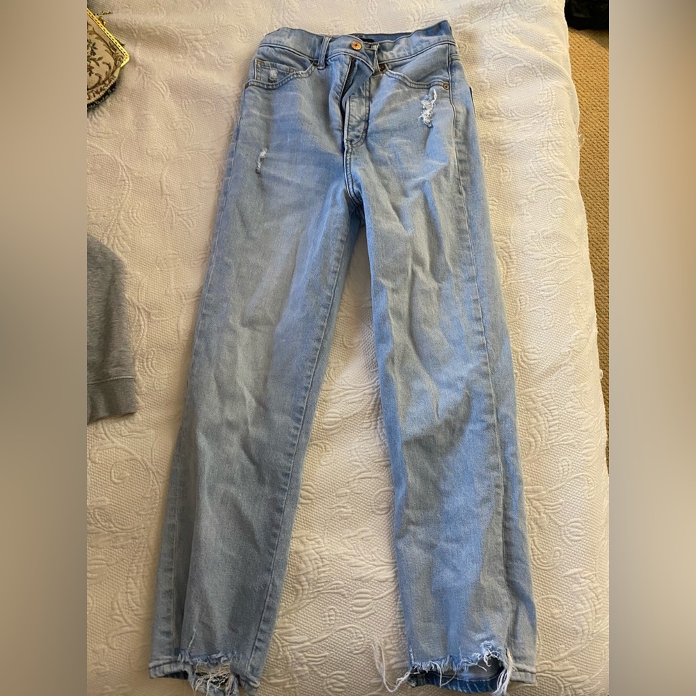 Express straight leg blue denim jeans size 00